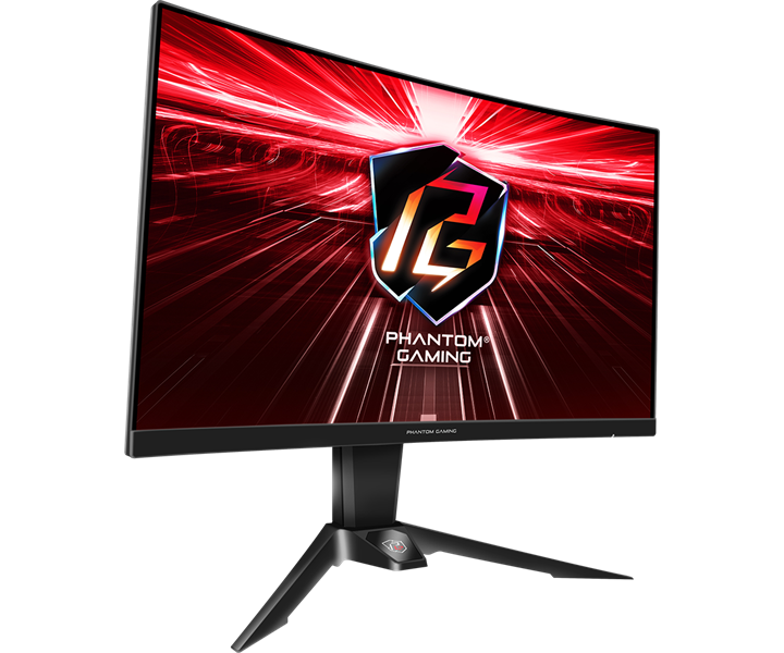 ASROCK 27" PG27Q15R2A VA 2560X1440 Curved 1500R 1 ms MPRT 550 cd 165 Hz VESA DisplayHDR400 DP HDMI*2 Swivel HAS Black