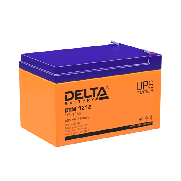 Батарея ИБП Delta DTM 1212 Delta Аккумуляторная батарея для ИБП DTM 1212 (12V / 12Ah) (4614010050008)