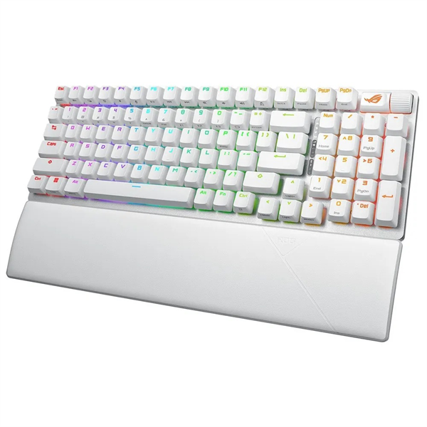 Клавиатра ASUS ROG STRIX SCOPE II 96 WIRELESS, 2.4 GHz RF, Bluetooth, 96%, PBT, White