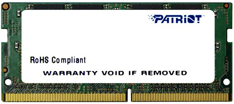 Оперативная память Patriot SL DDR4 16GB 2666MHz SO-DIMM SINGLE 1*16GB CL19 19-19-19-43 1.2V