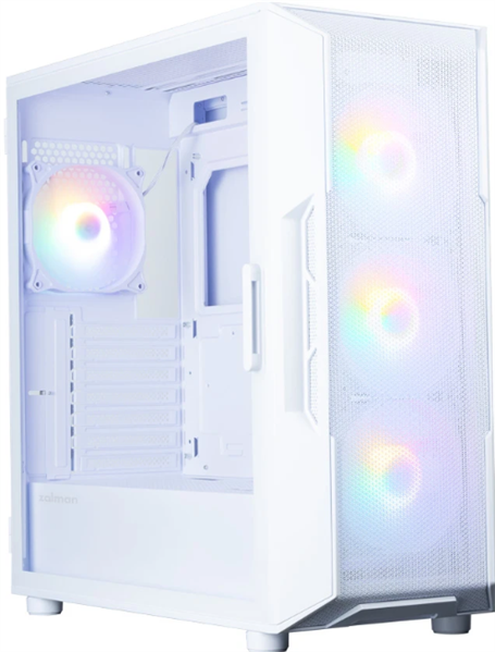 корпус ZALMAN i3 NEO V2, ATX, WHITE, FRONT MESH, WINDOW, 2xCombo (3.5" or 2.5"), 1x2.5", 1xUSB Type C, 1xUSB3.0, FRONT 3x120mm FRGB, REAR 1x120mm FRGB