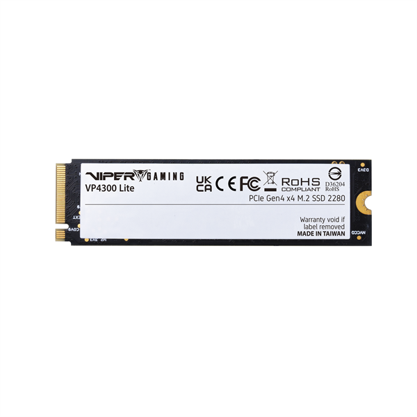 Твердотельный накопитель Patriot Viper VP4300 Lite 500GB M.2 2280 NVMe PCIe 4.0 x4 R7000/W4000 TBW 400TB 3D NAND