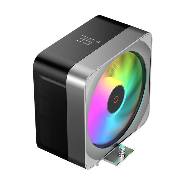 Кулер для процессора Ocypus Delta A40 EX BK Digital, 120mm ARGB FAN, Top Display Panel, 4 HEAT PIPES, 4-PIN PWM, 500-1800 RPM, 29DBA, HYDRO BEARING, LGA115X/1200/1700/18XX, AM4/AM5