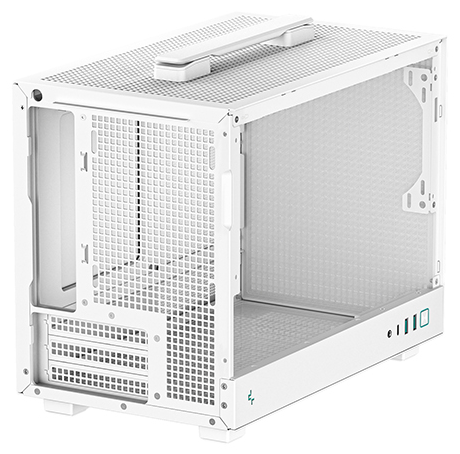корпус Deepcool CH160 WH без БП, боковое окно (закаленное стекло), белый, MINI-ITX