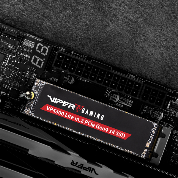 Твердотельный накопитель Patriot Viper VP4300 Lite 500GB M.2 2280 NVMe PCIe 4.0 x4 R7000/W4000 TBW 400TB 3D NAND