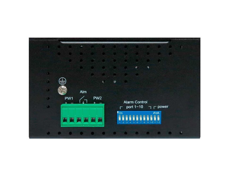 Промышленный PoE коммутатор Gigabit Ethernet OSNOVO SW-80822/IR Промышленный PoE коммутатор Gigabit Ethernet на 10 портов. Порты: 2 x GE (10/100/1000Base-T) с PoE BT (до 90W) + 6 x GE (10/100/1000Base-T) с PoE (до 30W) + 2 x GE RJ45 (10/100/1000