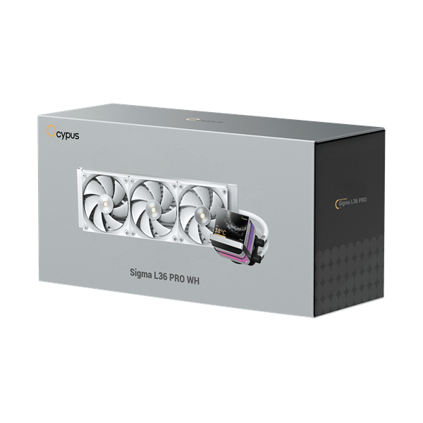 Система водяного охлаждения Ocypus Sigma L36 PRO WH, 360mm, LCD Pump, 3x120mm FDB fans, LGA115X/1200/1700/18XX, AM4/AM5