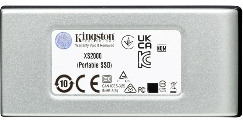 Твердотелый накопитель Kingston External SSD XS2000 BOC 1Tb USB 3.2 Gen 2x2 R2000/W2000MB/s Retail 1 year (SXS2000/1000GA)