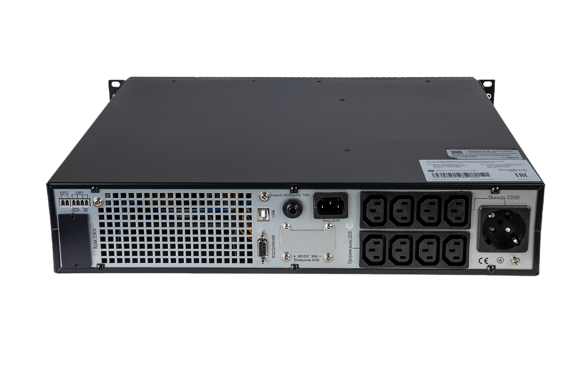 Источник бесперебойного питания Systeme Electric Smart-Save Online SRT, 1000VA/1000W, On-Line, Extended-run, Rack 2U(Tower convertible), LCD, Out: 8xC13, 1xSchuko, SNMP Intelligent Slot, USB, RS-232, Dry contact