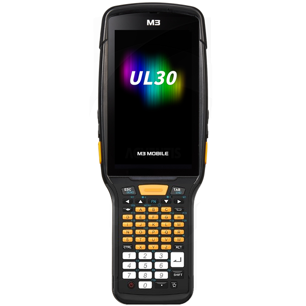 Терминал сбора данных M3 Mobile UL30F Android 14.0 GMS, HD, 802.11 a/b/g/n/ac/ax, SE5800, Rear Camera, BT5.3, NFC(HF), 8G/128G, 53K, 6700mAh Bat for low temperature & Bullet Proof Film, Hand Strap. Req CRD&PWR