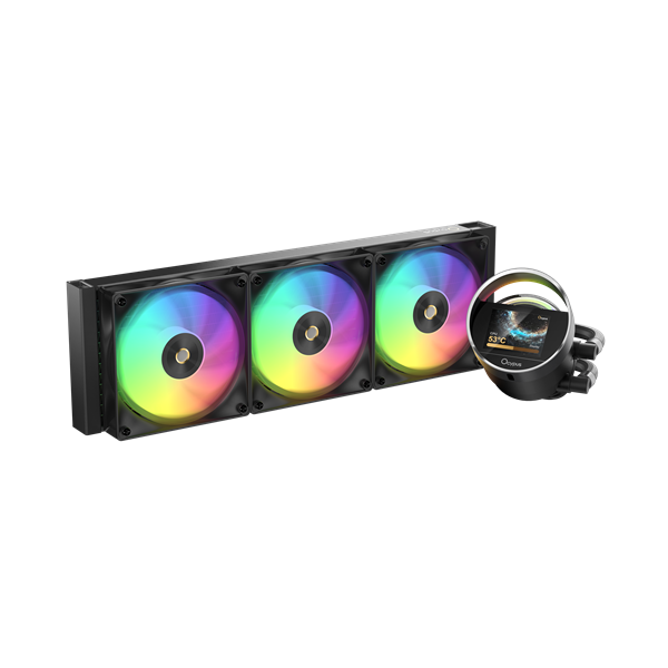 Система водяного охлаждения Ocypus Sigma L36 BK ARGB, 360mm, LCD Pump 2.4", 3x120mm ARGB fans, LGA115X/1200/1700/18XX, AM4/AM5