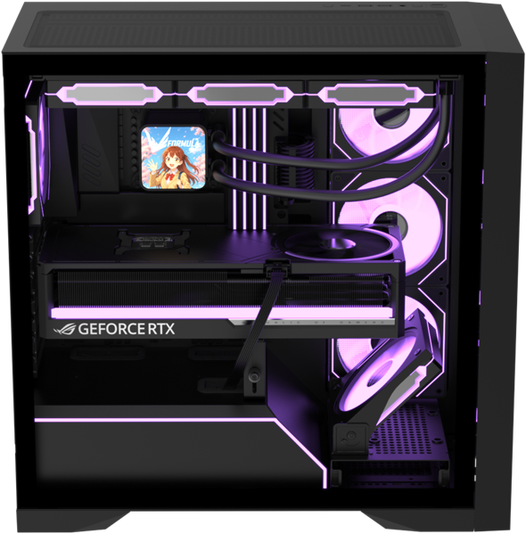 корпус Formula V Line Air Power G8 Black, ATX, Dual Front Panels, TYPE-C*1, USB3.0*1