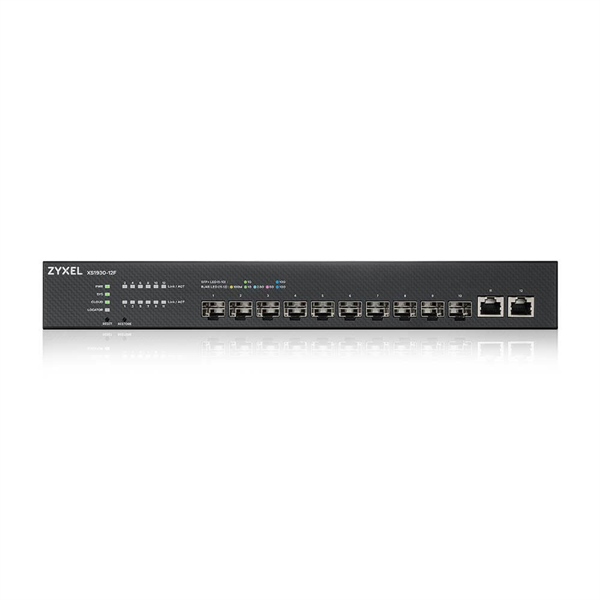 Коммутатор Мультигигабитный Smart L3 Lite Zyxel NebulaFlex XS1930-12F, rack 19", 10xSFP+, 2xRJ-45: 1/2,5/5/10G