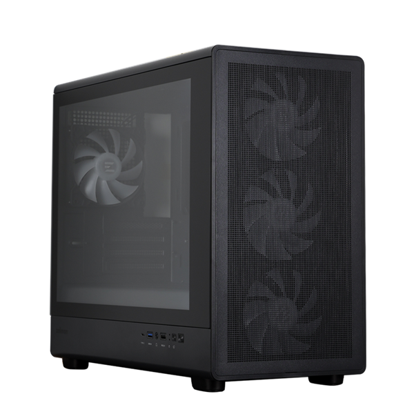 Корпус ZALMAN M5, MATX, BLACK, WINDOW, 1xCombo (3.5'' or 2.5''), 1x3.5", 2x2.5", 1xUSB2.0, 1xUSB3.0, 1xUSB Type-C, FRONT 3x120mm ARGB, REAR 1x120mm ARGB