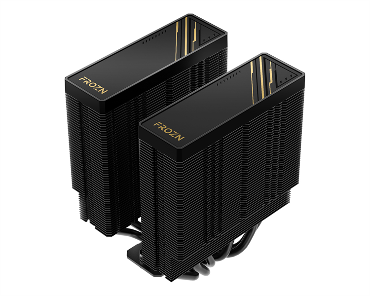 Кулер для процессора ID-COOLING FROZN A620 GDL LGA1700/1200/115X/AM5/AM4 (8шт/кор, TDP 270W, PWM, черно-золотой, 6 тепл.трубок + медная база, DUAL FAN 120mm) RET
