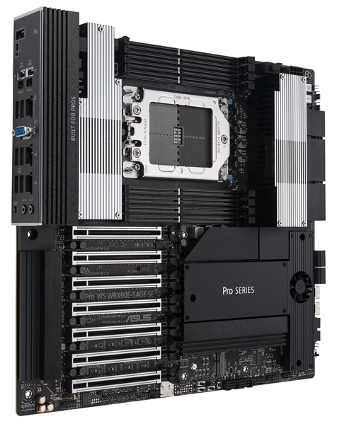 Материнская плата ASUS PRO WS WRX90E-SAGE SE, AMD WRX90, 8*DDR5, 4*SATA, 4*M.2, 2 x SlimSAS, 6*USB 3.2, 1*USB 2.0, 2*Type-C,7*PCIx16, VGA, CEB; 90MB1FW0-M0EAY0