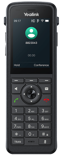 телефон YEALINK AX86R, экран 2.4", Wi-Fi 6, IP67, Alarm, виброоповещение, Bluetooth, 3.5 mm, Type-C, SNC, звук HD