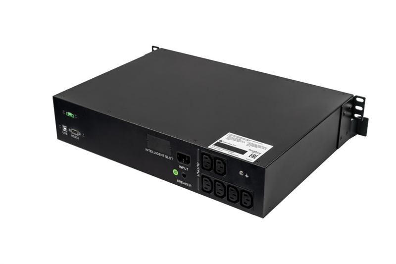 Источник бесперебойного питания Systeme Electric Smart-Save SMT, 1000VA/720W, RM 2U, Line-Interactive, LCD, Out: 230V 6xC13, SNMP Intelligent Slot, USB, RS-232