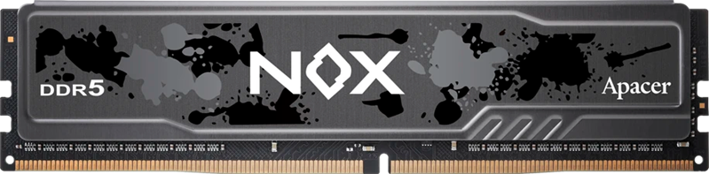 Оперативная память Apacer DDR5 32GB 6000MHz DIMM NOX Black Gaming Memory CL40 1.35V Kit (2x16GB) (Retail) 2048*8 Heat Sink (Retail) 3 years (AH5U32G60C622MBAA-2)
