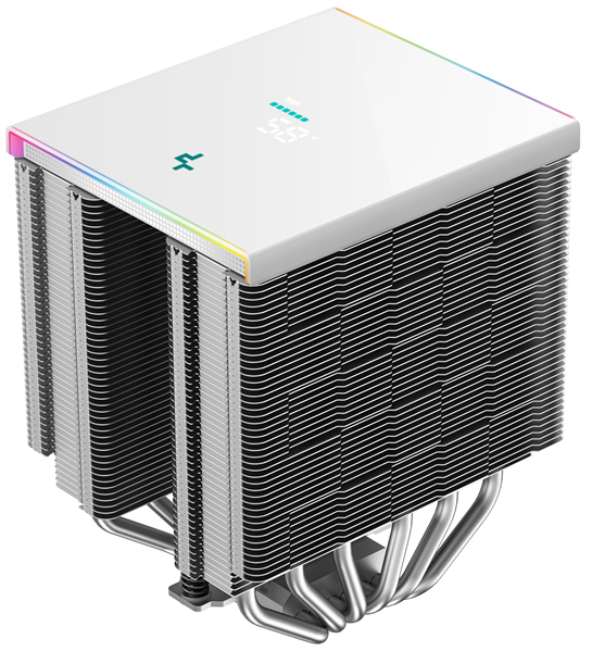 Кулер для процессора DEEPCOOL AK620 DIGITAL SE WH LGA20XX/1700/1200/115X/AM5/AM4 (9шт/кор, TDP 260W, PWM, DUAL Fan 120mm, 6 тепл. трубок, ARGB, белый) RET (R-AK620-WHADMN-GJD)