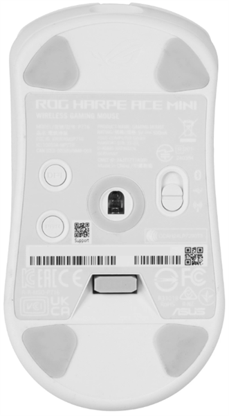 Мышь ASUS ROG HARPE ACE MINI, 49g, 2.4GHz RF, Bluetooth 5.1, 36K DPI sensor, 5 Programmable Buttons, White