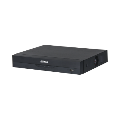 Видеорегистратор DAHUA 4-канальный IP-видеорегистратор с PoE, 4K и H.265+, ИИ Входящий поток до 80Мбит/с; сжатие: H.265+, H.265, H.264+, H.264, MJPEG; разрешение записи до 12Мп; накопители: 1 SATA III до 10Тбайт; восп