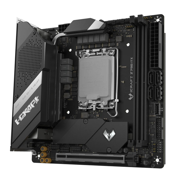 Материнская плата MAXSUN MS-iCraft Z790ITX WIFI, LGA1700, Z790, 2*DDR5, 4*SATA3, 2*M.2, 4*USB 3.2, 4*USB 2.0, Type-C, 1*PCIEx16, HDMI+DP, mITX