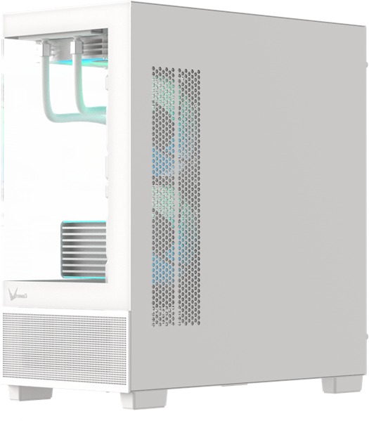 Корпус Formula V Line Crystal E1M White, MATX, USB3.0*2, Switch Display Panel