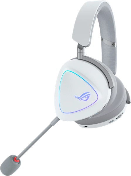 Гарнитура ASUS ROG DELTA II, 2.4GHz, Bluetooth,3.5mm, 315g, 20Hz~20kHz, RGB Lighting, Moonlight White