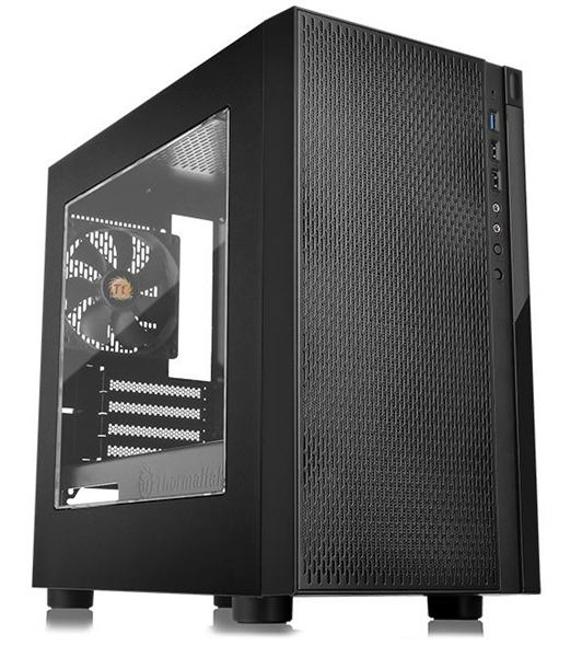 Корпус Thermaltake Versa H18 [CA-1J4-00S1WN-00] mATX / win / black / no PSU