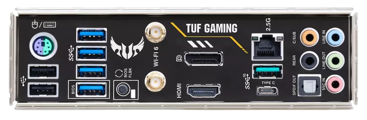Материнская плата ASUS TUF GAMING B550M-PLUS WIFI II, Socket AM4, B550, 4*DDR4, HDMI+DP, CrossFireX, SATA3 + RAID, Audio, 2,5Gb LAN, USB 3.2*8, USB 2.0*6, COM*1 header (w/o cable) mATX ; 90MB19Y0-M0EAY0