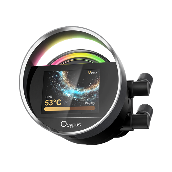 Система водяного охлаждения Ocypus Sigma L36 BK ARGB, 360mm, LCD Pump 2.4", 3x120mm ARGB fans, LGA115X/1200/1700/18XX, AM4/AM5