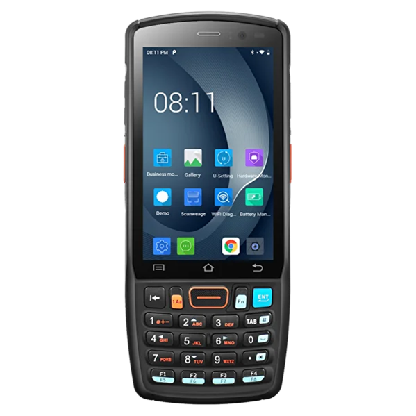 UROVO DT40S: Android 12 / 1.8 GHz / 8хCore, Cortex A53 / Qualcomm SD 450 / RAM 3 GB / ROM 32 GB / UROVO SE2030W /2D Imager / 4.0" / 480 x 800 / Bluetooth / GPS / Wi-Fi / 4500mah / IP 67 / 240 g / 27 к