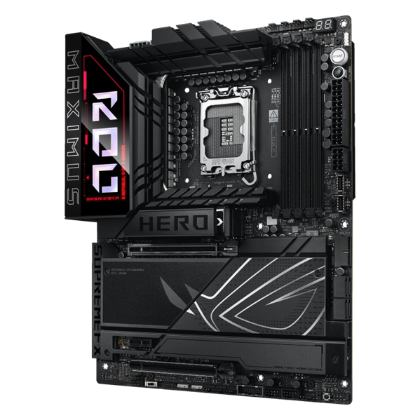 Материнская плата ASUS ROG MAXIMUS Z890 HERO, LGA1851, Z890, 4*DDR5, 4*SATA, 6*M.2, 8*USB 3.2, Type-C, 2*PCIx16, 1*PCIx1, 2*Thunderbolt™ 4, HDM, ATX; 90MB1ID0-M0EAY0