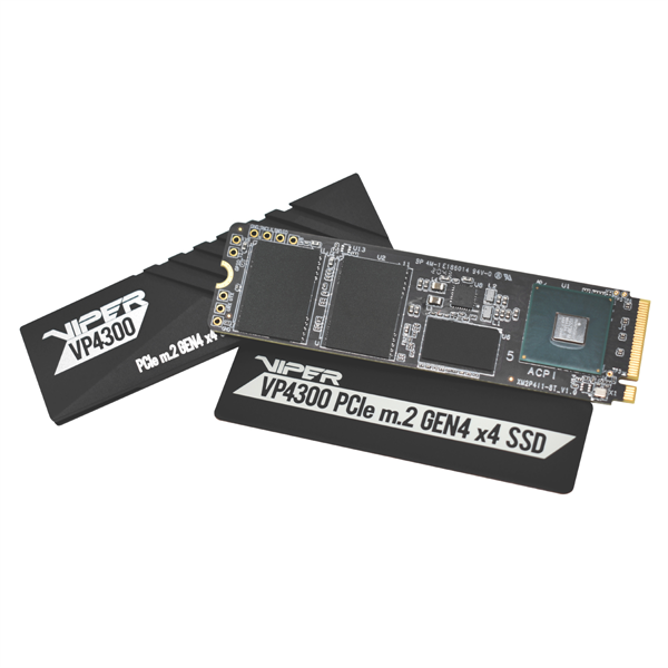 Твердотельный накопитель Patriot Viper VP4300 1TB M.2 2280 NVMe PCIe 4.0 x4 R7400/W5500 TBW 1000TB DRAM-Buffered 3D NAND TLC