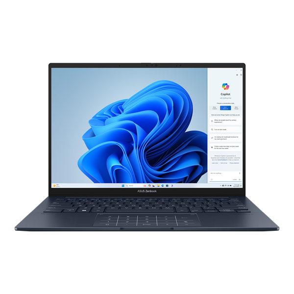ASUS Zenbook 14 OLED UX3405MA-QD183W Core Ultra 7 155H/16b LPDDR4X/1TB SSD/14" OLED WUXGA(1920 x 1200)/WiFi6E/Windows 11 Home Rus/1.22Kg/Ponder Blue/RU_EN_KEYBOARD
