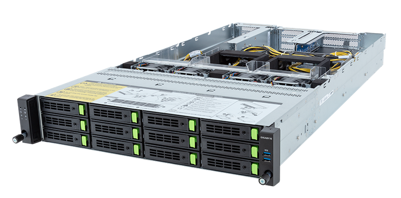 Шасси серверное Gigabyte Server Platform R283-SF0 / 2U / 2xIntel (Gen4/5) / 2xHS / 32xDIMM / 12xLFF NVMe/SAS/SATA / 4xGPUs DS / 1xOCP 3.0 / 1xFHHL / 2x2700W / Rails / 1Y