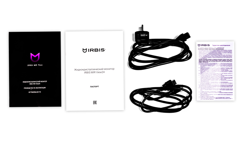 Монитор 23.8'' IRBIS MIR View24 LED Monitor 1920x1080, 16:9, IPS, 300 cd/m2, 1000:1, 5ms, 178°/178°, VGA, HDMI, DP, USB 3.1*2, Audio output, 100Hz, speak, наклон, внут.бп. Black МИНПРОМТОРГ(МПТ) 1г
