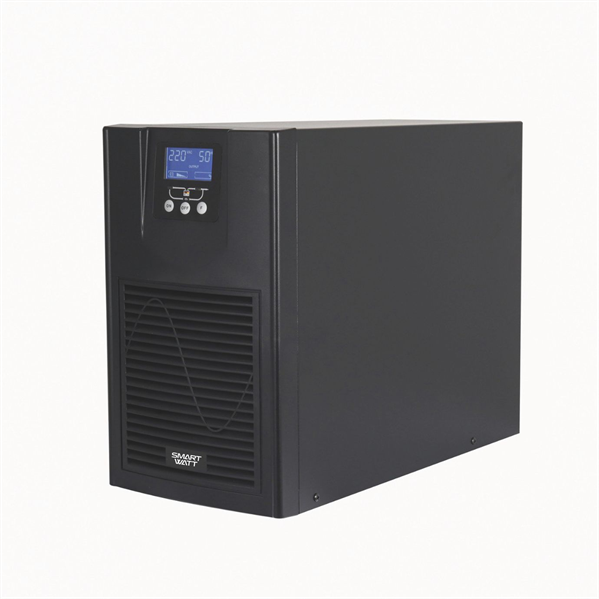 Источник бесперебойного питания SMARTWATT ИБП Онлайн, мощность 3000/2700 ВА/Вт, напольный, LCD дисплей, IEC13 - 6 шт., встроенные АКБ (существенное повреждение коробки)