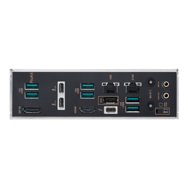 Материнская плата ASUS PROART Z890-CREATOR WIFI, LGA1851, Z890, 4*DDR5, 4*SATA, 5*M.2, 6*USB 3.2, 1*USB 2.0, Type-C, 3*PCIx16, DP+HDMI, ATX; 90MB1JD0-M0EAY0