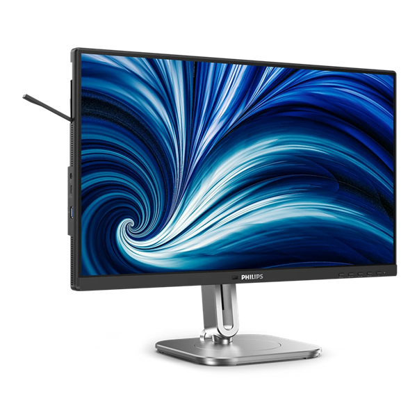 Монитор 23,8" Philips 24B2N4200 1920x1080, WLED, 16:9, IPS, 300cd, 1500:1, 4ms, 178/178, VGA, HDMI, DP, USB Hub, Speakers, 120Hz, Tilt, HAS, Swivel, Pivot, Внутр, VESA, Black, 3y