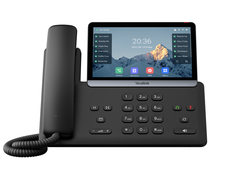 Телефон YEALINK SIP-T77U, 7" цветной сенсорный экран, 2 порта USB, 16 аккаунтов, BLF, PoE, GigE, без БП, шт (repl. SIP-T48U)