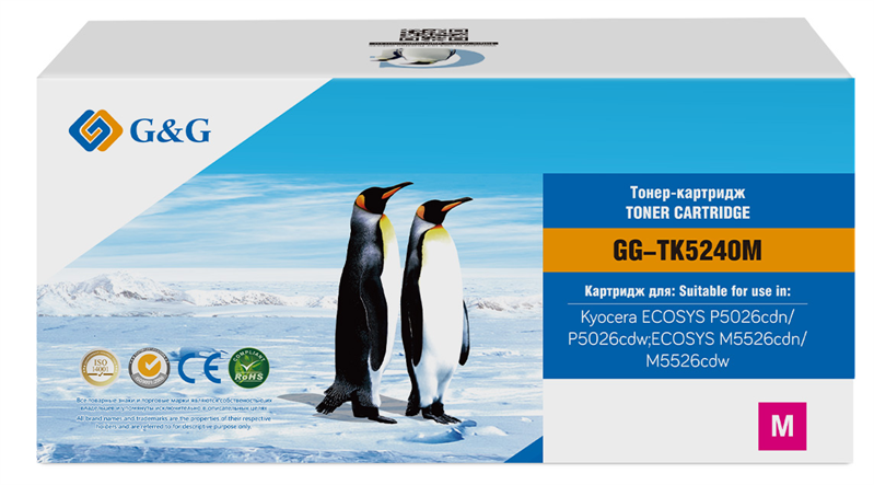 Тонер-картридж G&G GG-TK5240M пурпурный (3000стр.) для Kyocera ECOSYS P5026cdn/P5026cdw;ECOSYS M5526cdn/M5526cdw