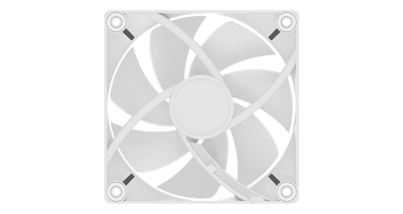 Вентилятор для корпуса Ocypus Delta F12 WH 3 IN 1, 120x120x25mm, 4-PIN PWM, 500-2000 RPM, 29 DBA MAX, HYDRO BEARING