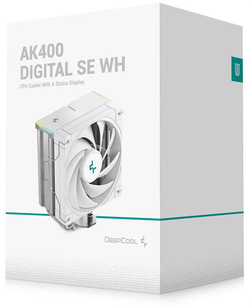 Кулер для процессора DEEPCOOL AK400 DIGITAL SE WH LGA1700/1200/115X/AM5/AM4 (18шт/кор, TDP 220W, PWM, Fan 120mm, 4 тепл. трубки, ARGB, белый) RET (R-AK400-WHADMN-GJD)