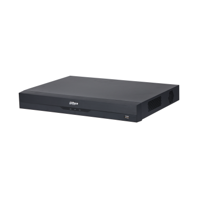 Видеорегистратор DAHUA 8-канальный IP-видеорегистратор 4K, H.265+, ИИ; Входящий поток до 80Мбит/с; сжатие: H.265+, H.265, H.264+, H.264, MJPEG; разрешение записи до 12Мп; накопители: 2 SATA III до 10Тбайт; воспроизве