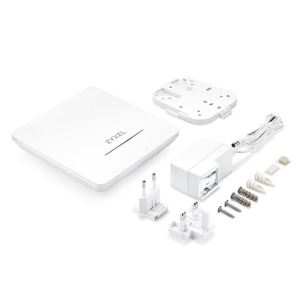 беспроводная точка доступа Zyxel NebulaFlex NWA50BE PRO, Wi-Fi 7 (BE6500), MU-MIMO 2x2+2x2, 1xLAN 2.5GE, без поддержки 802.1x и Captive portal, БП в комплекте