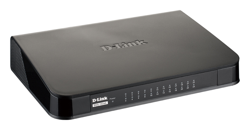 Коммутатор D-Link Неуправляемый коммутатор, 24x100Base-TX, корпус пластик
