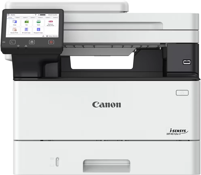 Монохромное лазерное МФУ Canon i-SENSYS MF461dw II (MFP, A4, 36ppm, 1200dpi print, 600dpi scan, 1200MHz, 1Gb, Duplex, DADF50, 250sheets+100universal tray, PostScript USB, RJ-45, Wi-Fi) (Cart. 070/070H)