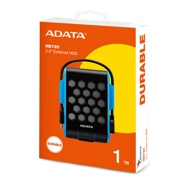 Внешний накопитель External HDD ADATA 1TB USB 3.2 Gen 1 (USB 5Gbps) COLOR BOX blue